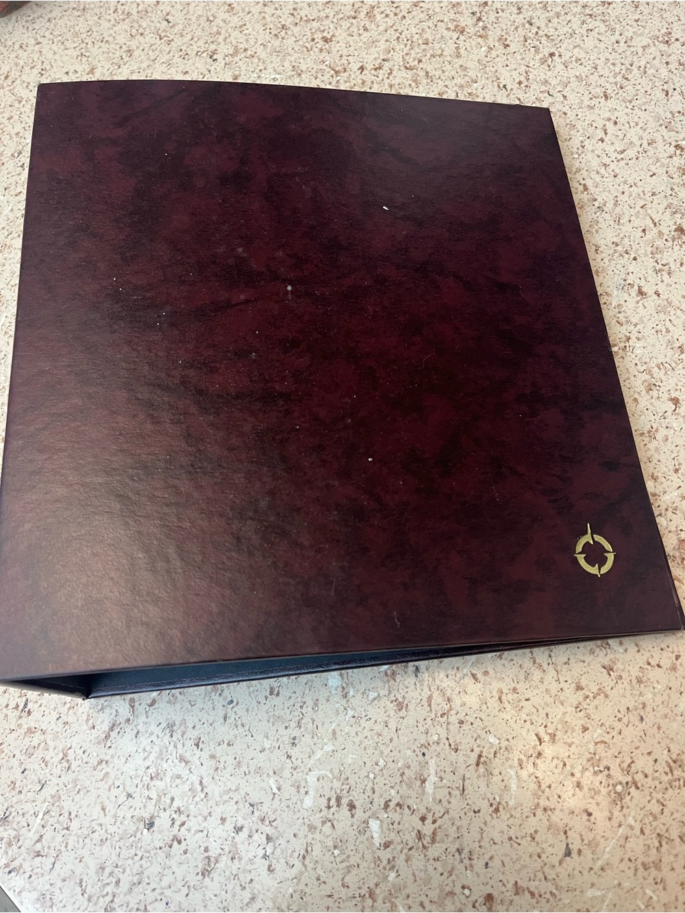 Hardcover Laptop Binder with Gold Accent
